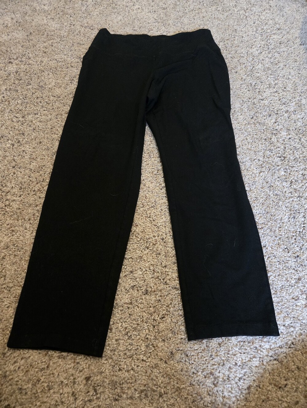 J Jill Black Pull-On Straight Leg Bottoms